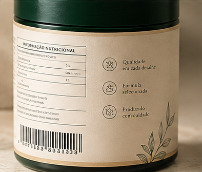 Rótulo com tabela nutricional